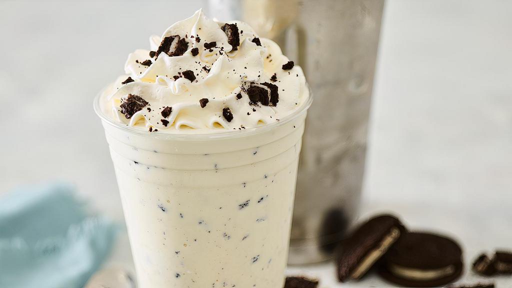 Oreo® Cookies & Cream Shake · Hand-spun milkshake with Häagen Dazs® ice cream.