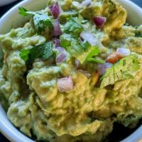 Guacamole *Keto *Vegan · Mashed avocados with onions, tomatoes and spices
Gluten free. Vegan. Keto.