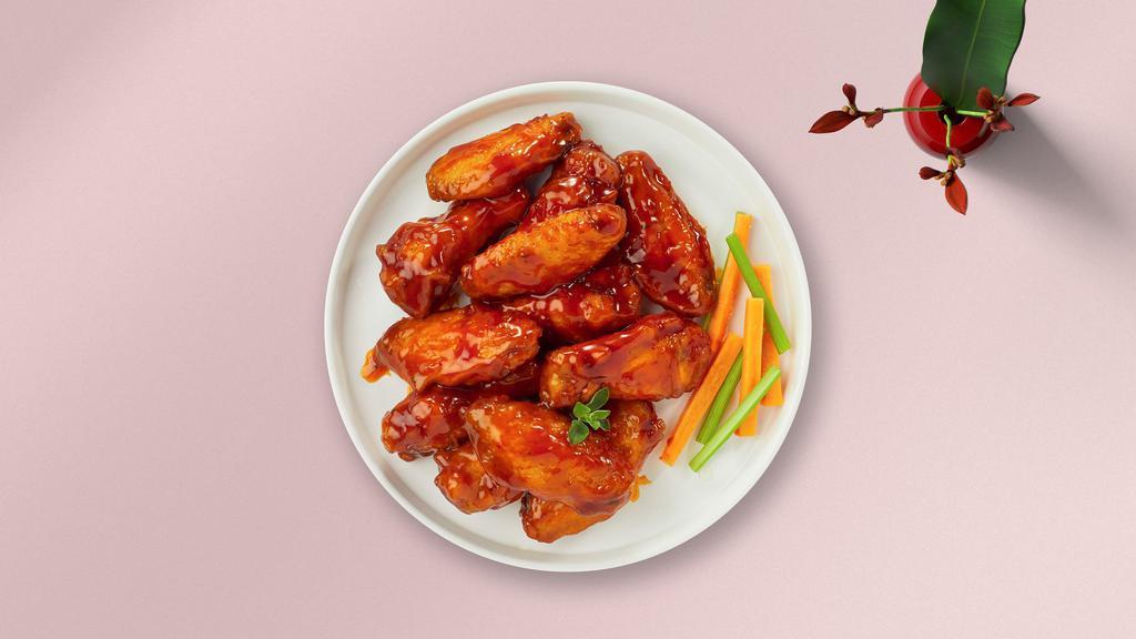 Buffalo Chaser Wings · Fresh chicken wings breaded, fried until golden brown, and tossed in buffalo sauce.