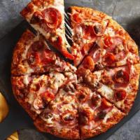 Meat Lover'S · Red Sauce, Cheese, Ham, Salami, Pepperoni, Sausage and Beef..