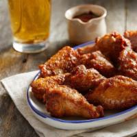 Bbq Wings · Traditional bone-in wings topped with kettle cooked original BBQ sauce. Each 5pc wings comes...