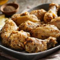 Lemon Pepper Wings · Traditional lemon and pepper wings. Each 5pc wings comes with a side of ranch