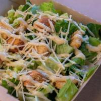 Caesar salad · Lettuce, seasoned croutons, Parmesan cheese and caesar dressing
