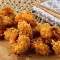 Crunchy Shrimp  · Panko-breaded crispy shrimp, served with ginger teriyaki sauce.