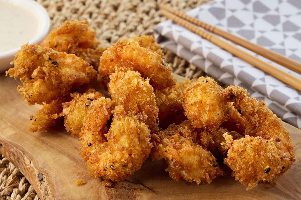 Crunchy Shrimp  · Panko-breaded crispy shrimp, served with ginger teriyaki sauce.