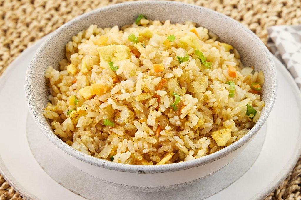 Vegetable Fried Rice · Rice, egg and chopped vegetables.
