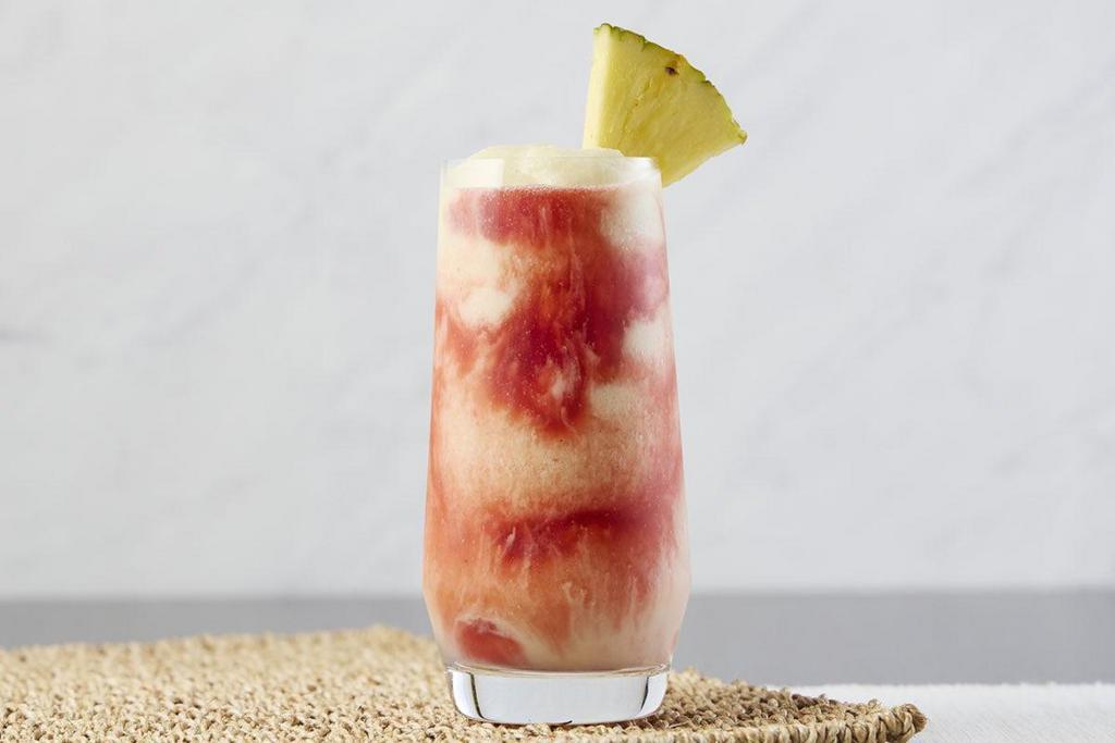Hi-Ko Colada · Malibu Rum with pineapple and coconut and a strawberry purée swirl (frozen). *Don't forget to add ice when your drink arrives!