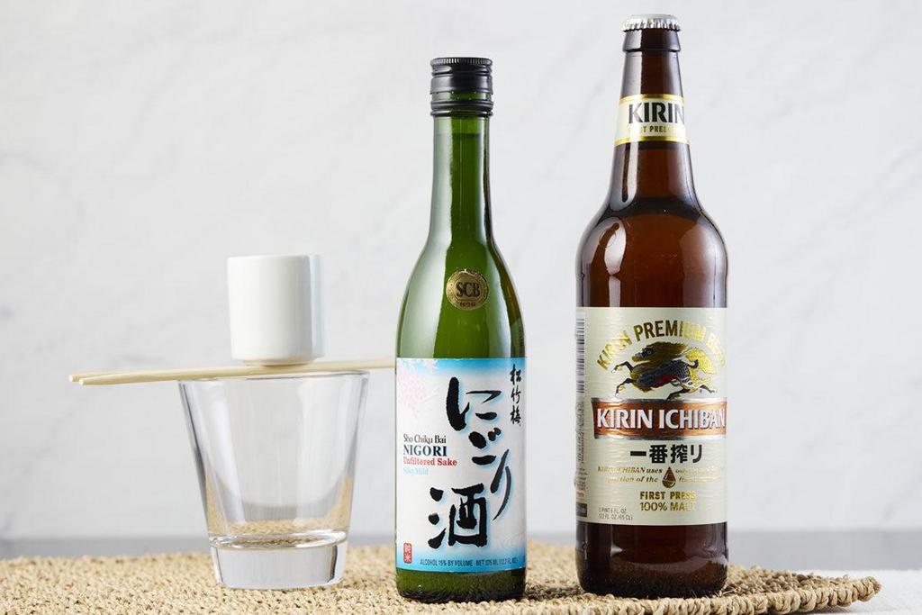 Sake Bomber · Large Japanese beer & Sho Chiku Bai Ginjo Sake 300ml
