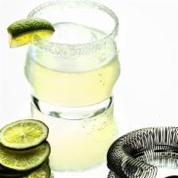 Barrio Marg · fresh squeezed lime, organic blue agave, blanco tequila