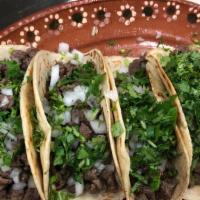 Taco (1) · Choice of meat asada, birria, chorizo, carnitas, chicharron, vegetarian. Regular tortilla do...