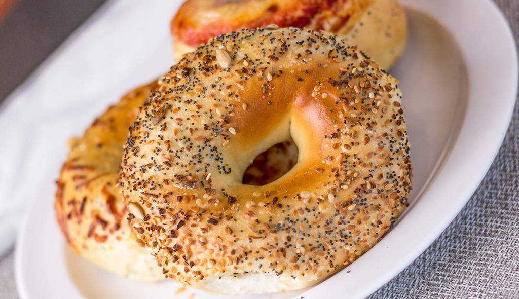 One Dozen Assorted Bagels · For more than One Dozen, order must be scheduled a day ahead.
​​​​​​