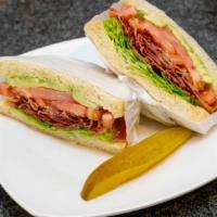 BLT · Bacon, lettuce, tomato, mayo, and with bread.