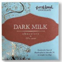 French Broad Dark Milk 53% (28grs Bar) · Notes of Chocolate Pudding
Dark milk chocolates possess the richness
of dark chocolate, but ...