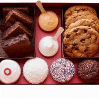 Bake Box · variety box featuring top selling cupcakes, cookies and brownies. 4 chocolate chip cookies, ...