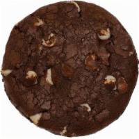 Double Chocolate Cookie · fudgy dark chocolate cookie baked with fine callebaut cocoa powder and chocolate and loaded ...