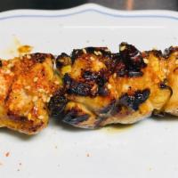 Chicken Yakitori - 1 Skewer · Grilled chicken skewer, homemade BBQ sauce, serve shichimi spicy chili