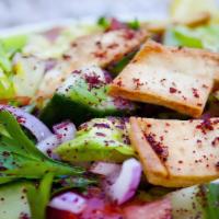 Caesar Salad · Green Salad with Worcestershire sauce, anchovies, garlic, Dijon mustard, Parmesan cheese, an...