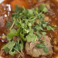 27. Beef Stew Vermicelli Soup · Beef briskets, tendon, spiced herb broth.