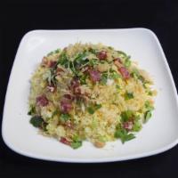 Chinese Sausage & Dry Scallop Fried Rice 瑤柱臘味炒飯 · 