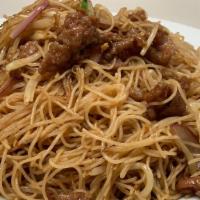Sa Teh Beef Fried Rice Noodle 沙爹牛肉炒米粉 · 