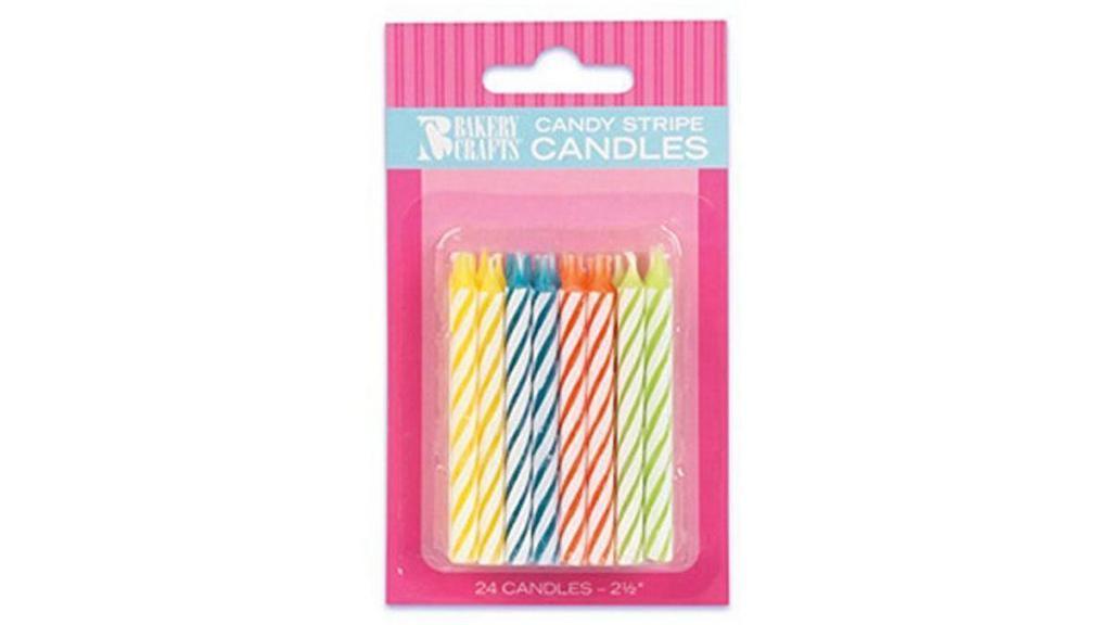 24-Pack Birthday Candles · 24 Birthday Candles to make your cake shine even brighter! Design may vary – inquire with store for details.