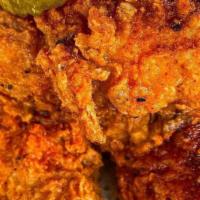 Chili Cheese Tenders · Three crispy fried chicken tenders covered in homemade chili and melted cheese plus with you...