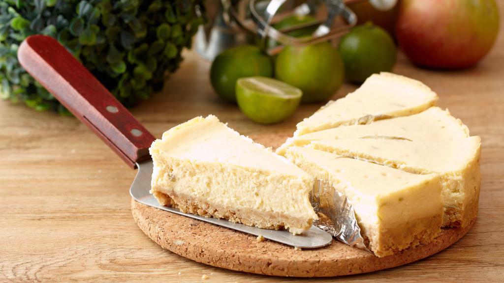 NY Style Cheesecake · Classic slice of New York style cheesecake with a creamy texture.