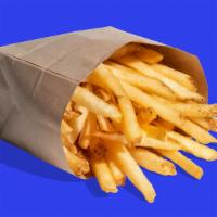 THE SHOP FRIES · Just a simple side order of fries. If you want to put them inside of your burger, that's tot...