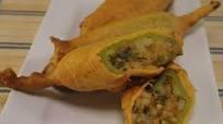 Chilli Pakora · stuffed jalapeno fritters
