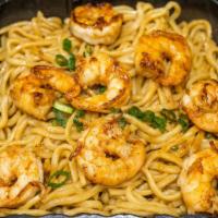 Shrimp Noodles · with one yum yum sauce