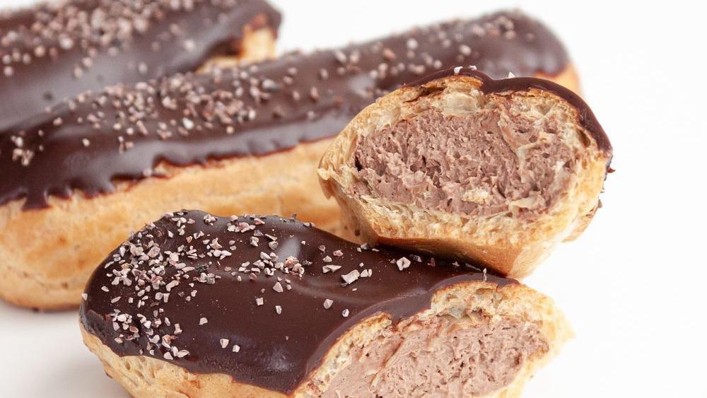 Chocolate Eclair · Choux pastry filled with dark chocolate pastry cream