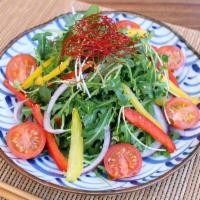 **Large Salad** · Mizuna green and assorted vegetables Choose Your Dressing– Soy Sauce Base OR Japanese Plum F...