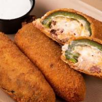 Hand Grenades · house made jalapeno poppers with pulled pork, sharp cheddar, cream cheese and . tin roof - s...