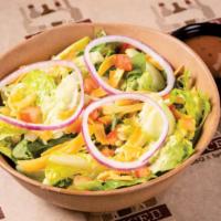 Side House Salad · mixed greens, tomato, red onion, . cucumber and sharp cheddar