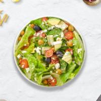 Veggie Lover's Salad · Spinach, sun-dried tomatoes, avocado, feta, oil and vinegar.
