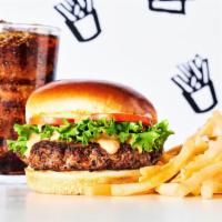 Outlaw Burger Combo · Outlaw Burger served with a side of Crinkle-Cut Fries & a drink of your choice