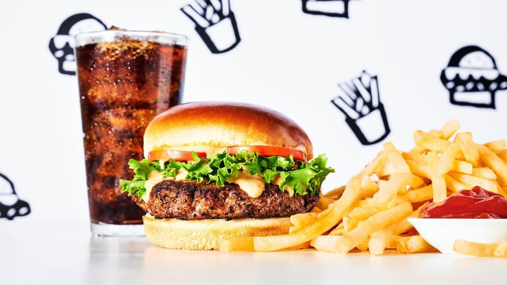 Outlaw Burger Combo · Outlaw Burger served with a side of classic fries & a drink of your choice