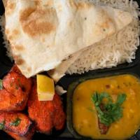 Tandoori Lunch Combo (11am to 2pm only) · This combo comes with tandoori chicken tikka, Daal, Rice & Naan along with chicken momo & ch...