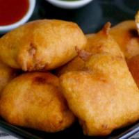 Boneless Fish Fry · Deep fried Tilapia fish in spicy Indian batter served with fresh mint sauce.
