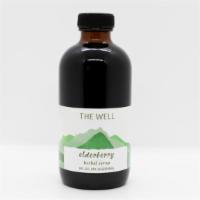 Elderberry Syrup · A wellness syrup made from elderberries*, turmeric*, rosehips*, orange peel*, cinnamon*, gin...