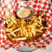 Cajun Spiced Fries · Served with Chipotle aioli