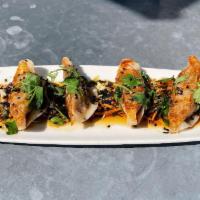 Ahi Tuna Potstickers · Four steamed potstickers loaded with ahi, ginger, garlic & scallions, house-made unagi sauce...