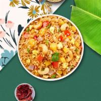 Especially For You Fried Rice · Fried rice with soy proteins, pineapples, peas, carrots, cashew nuts, and onions.