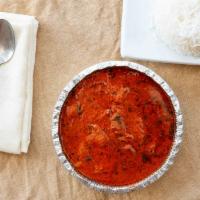 Rogan Josh · Classic lamb curry with garlic, ginger, and onion gravy source.
