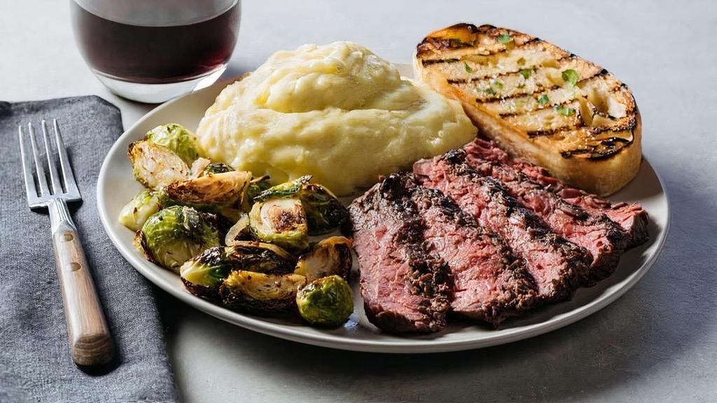 Grilled Grass Fed Steak Plate · our signature spice rubbed, grass-fed and grass-finished steak, grilled medium rare