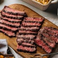 Grilled Grass Fed Steak Family Meal · pasture raised grass-fed and grass-finished steak, spice rubbed and grilled medium rare, cho...