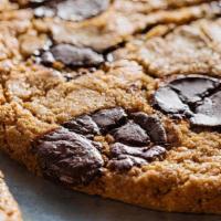 Chocolate Chunk Cookie (Butter Free) · dark chocolate chunks married with carmelized sugar profile, vanilla, a hint of sea salt, cr...