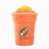 25Oz Raspberry Breeze · Blended raspberry & fresh strawberry + pineapple fruit bits slushy