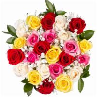 Deluxe Magical Mixed Roses Bouquet (24Ct) · These 24 colorful roses delivery elegance for any occasion! This vibrant arrangement contain...