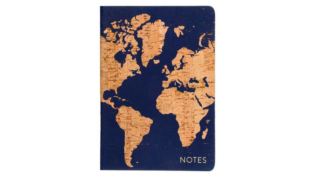 World Traveler Style Journal - Navy Cork World Map · This World Traveler Journal is perfect for capturing travel memories, or recording everyday thoughts and brilliant ideas. Journal features a navy cork cover with outline of the world map. With lined pages and a ribbon bookmark. A great gift for a world traveler, poet, writer, thinker, or anyone who loves to journal.